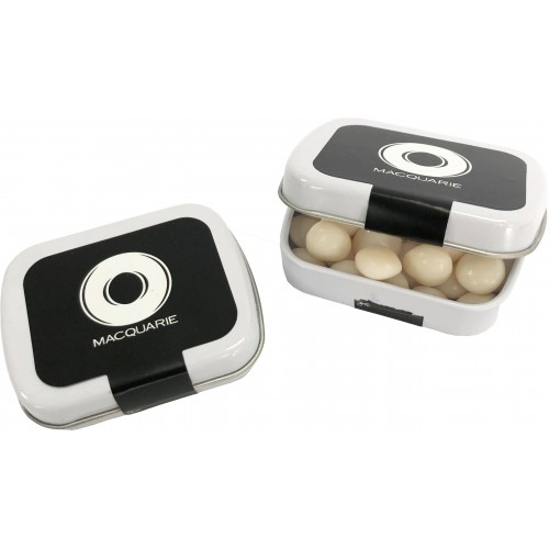 Small Rectangle Tin filled with Chewy Mints 30g